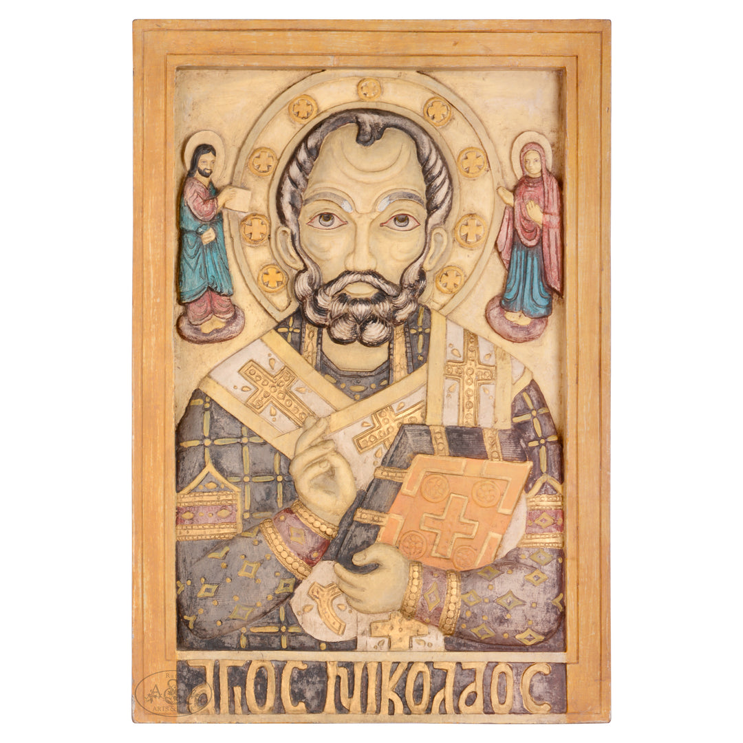 Wooden Panel Saint Nicholas