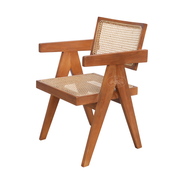 Wooden Caned Arm Chair
