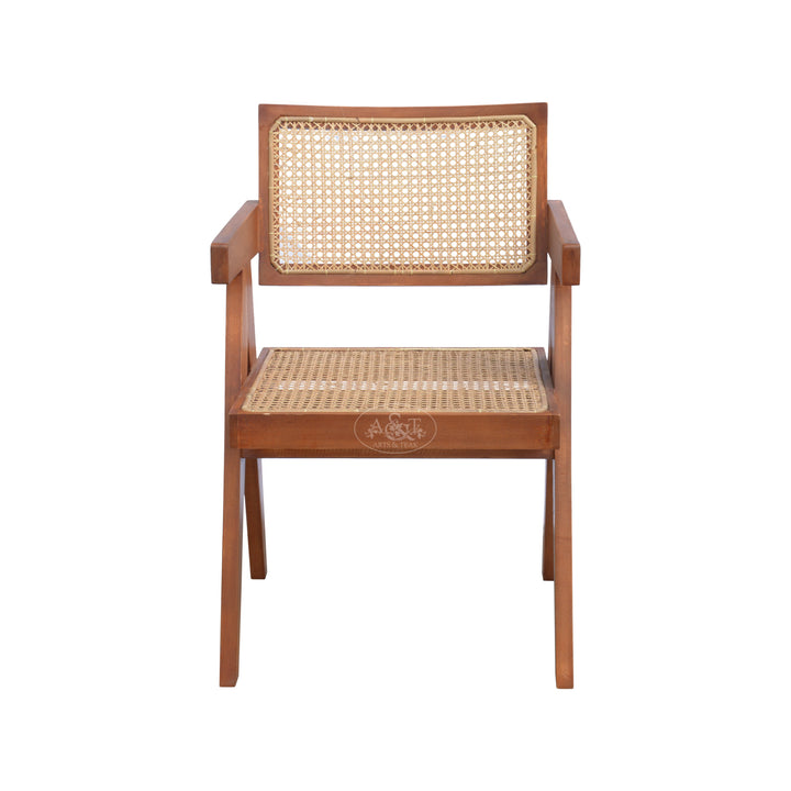 Wooden Caned Arm Chair