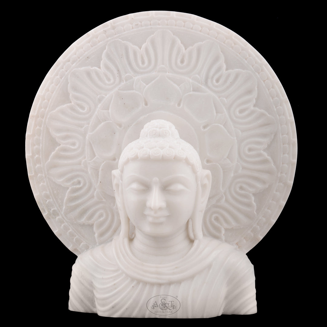 Marble Buddha Bust
