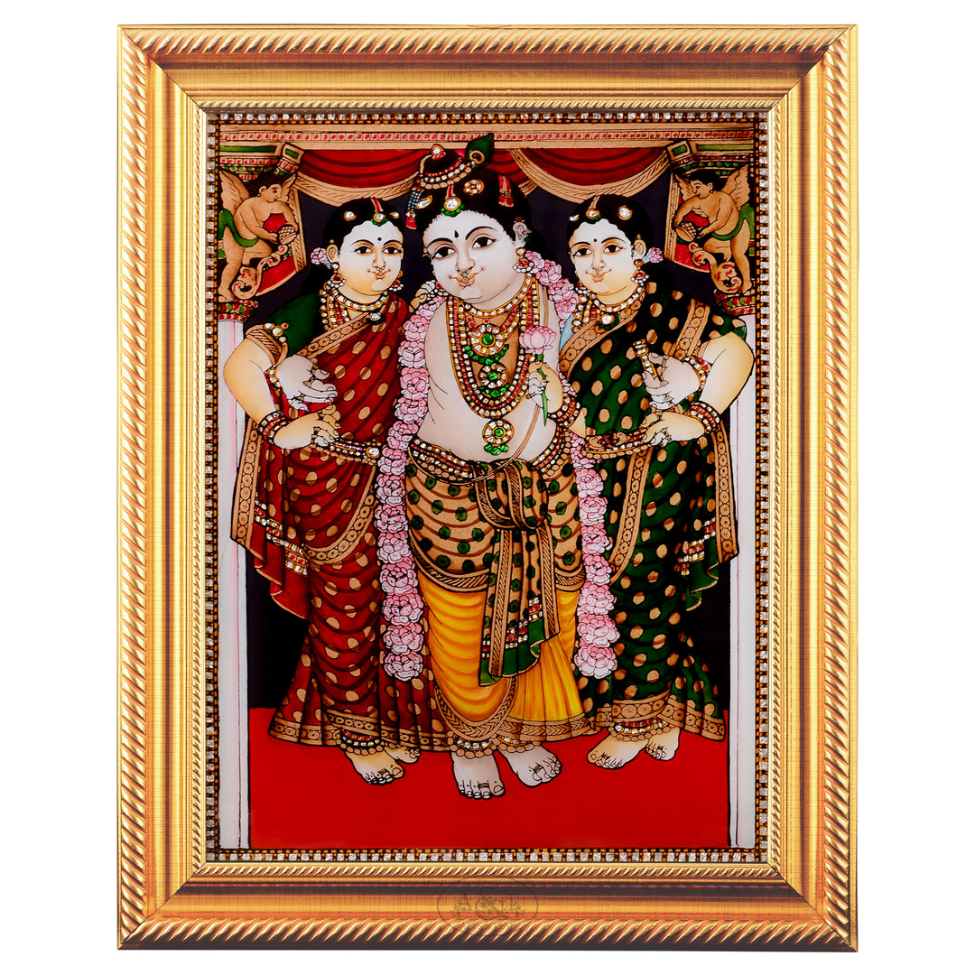 Glass Painting - Bama & Rukmani Krishna