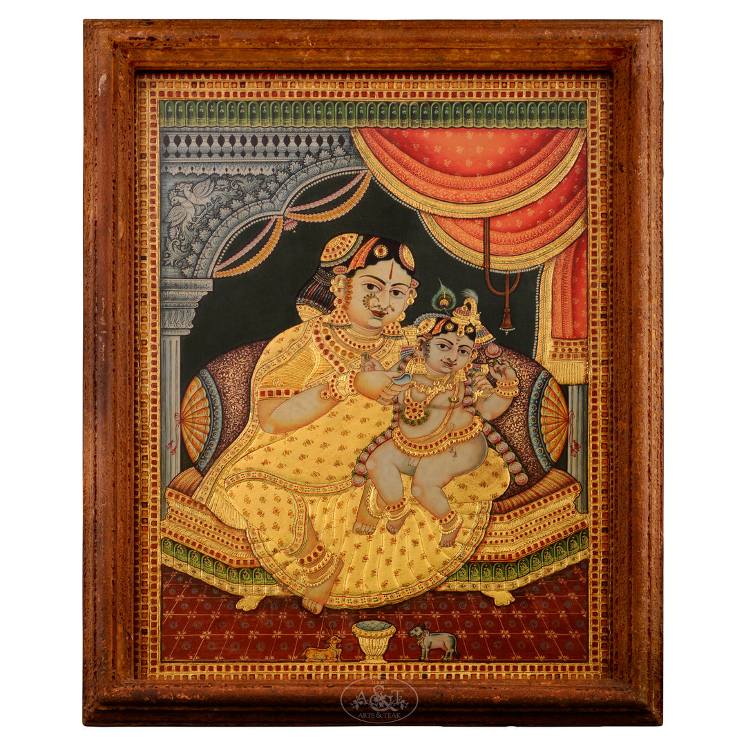 Tanjore Painting Yashoda Krishna