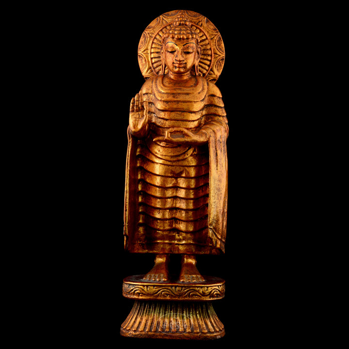 Wooden  Gilded  Buddha