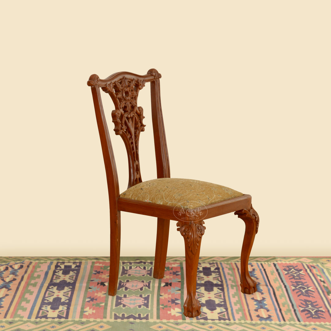 Teakwood Chippendale Arm less Chair