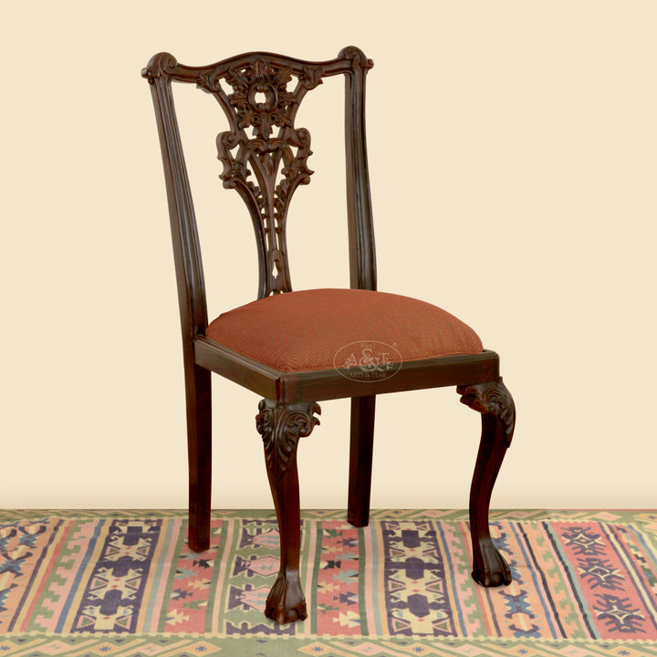 Rosewood Chippendale Arm less Chair