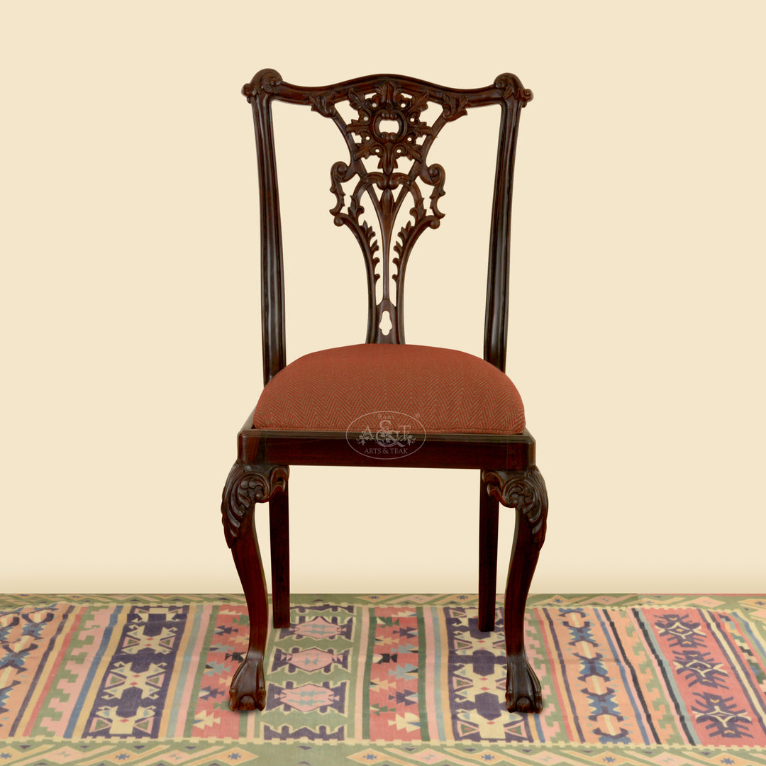 Rosewood Chippendale Arm less Chair