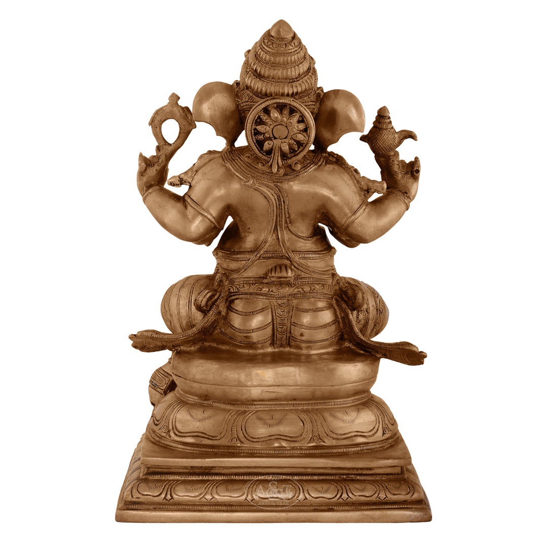 Brass Sitting Ganesh