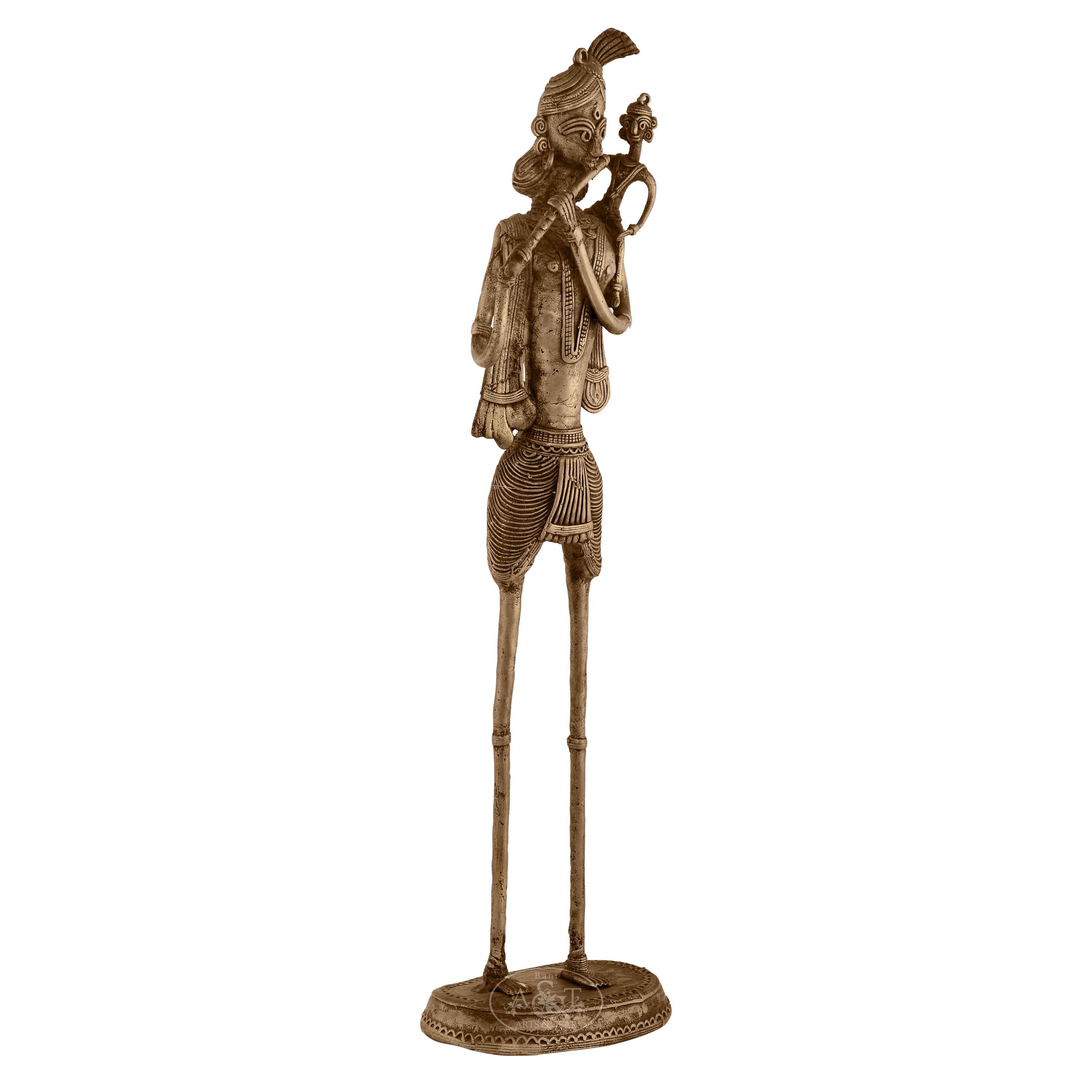 Bronze Tribal Musician (Dokra) - Rani Arts & Teak – RANI ARTS & TEAK