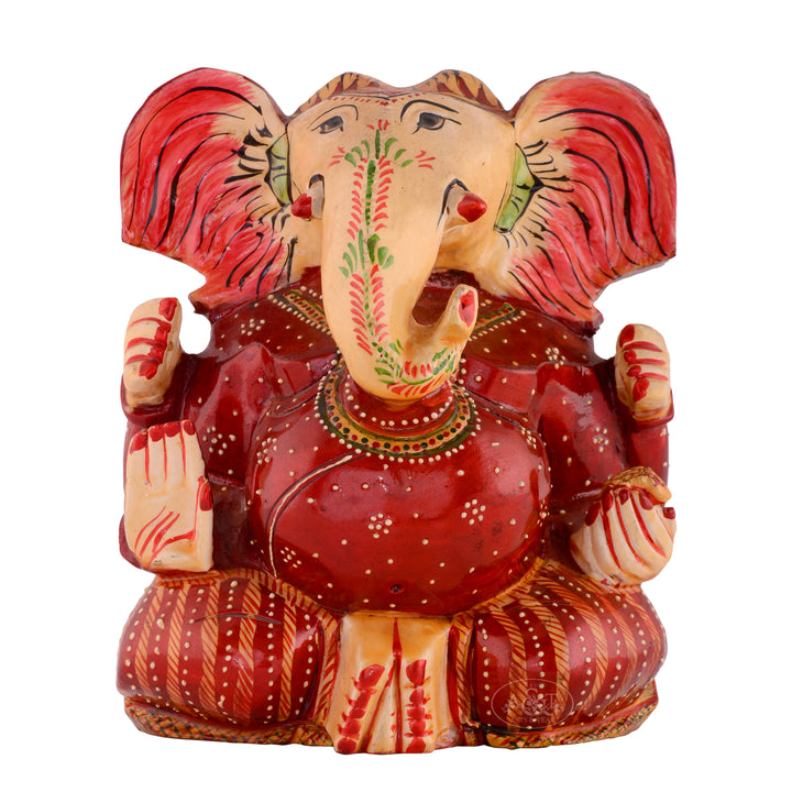 Wooden Painted Ganesh