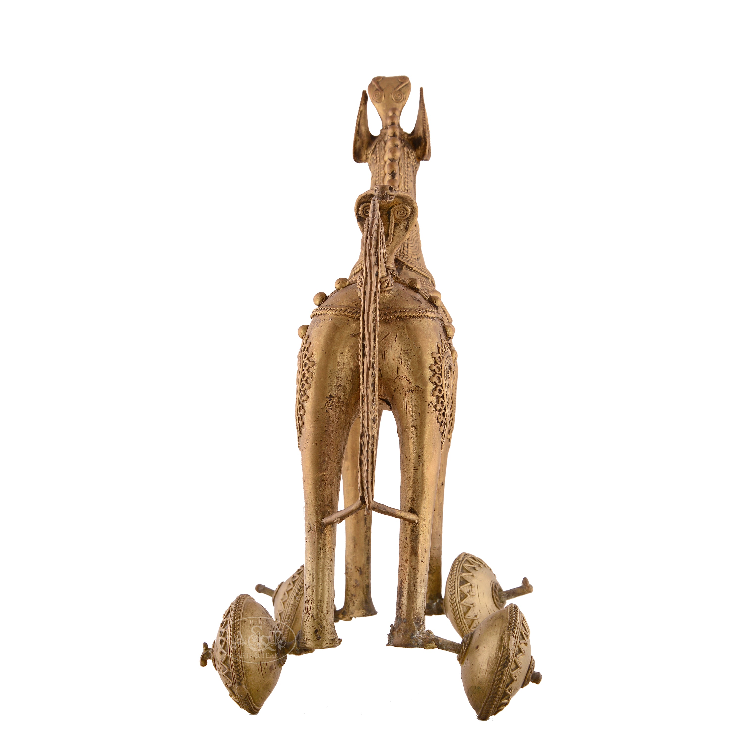 Bronze Tribal Horse On Wheel (Dokra) - Rani Arts & Teak – RANI