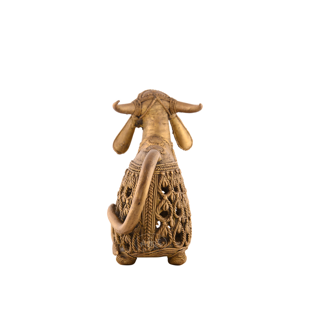 Bronze Tribal Nandhi ( Dokra ) - Rani Arts & Teak – RANI ARTS & TEAK