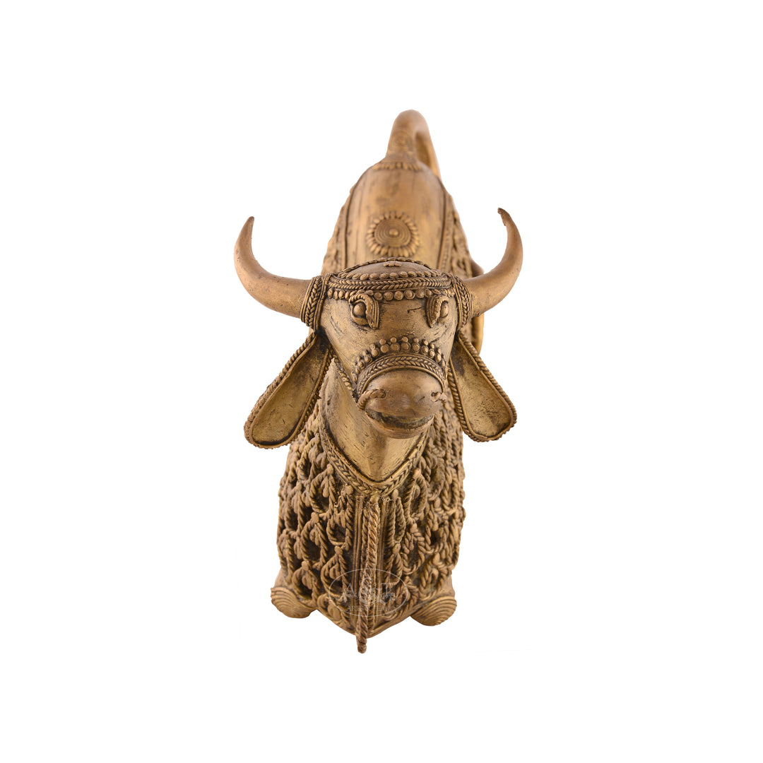 Bronze Tribal Nandhi  ( Dokra )