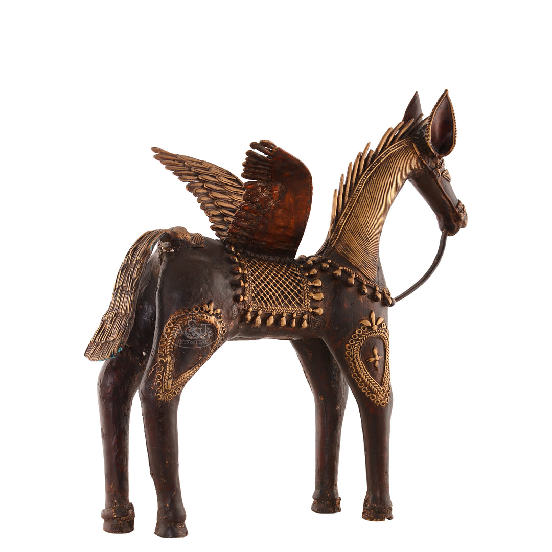 Bronze Tribal Horse On Wings (Dokra)