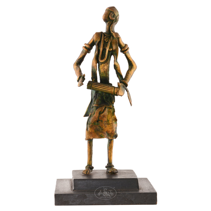 Bronze Casted Musical Lady (Dokra)