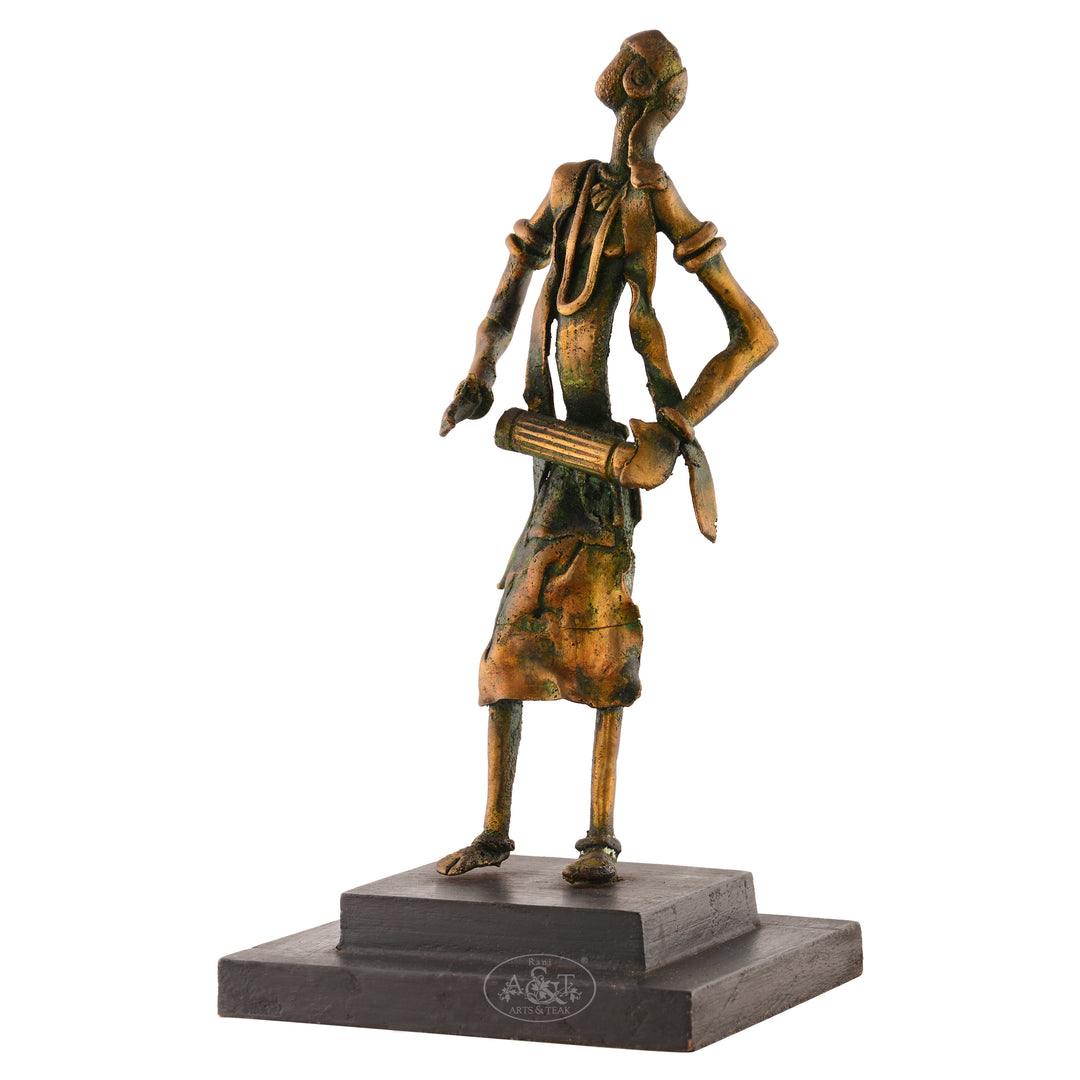 Bronze Casted Musical Lady (Dokra)