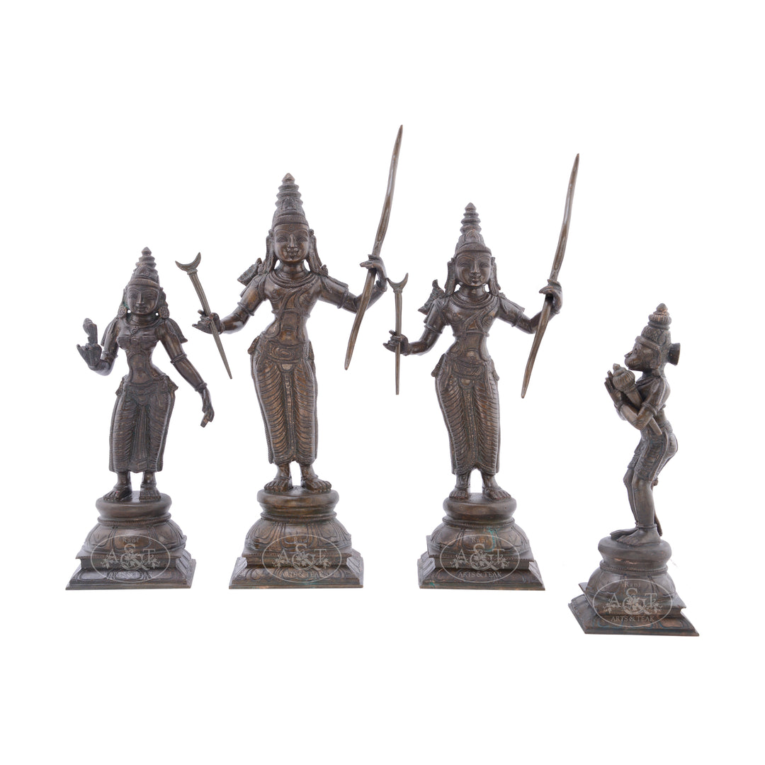 Bronze Ram Darbar Set ( Set of 4 Pieces )