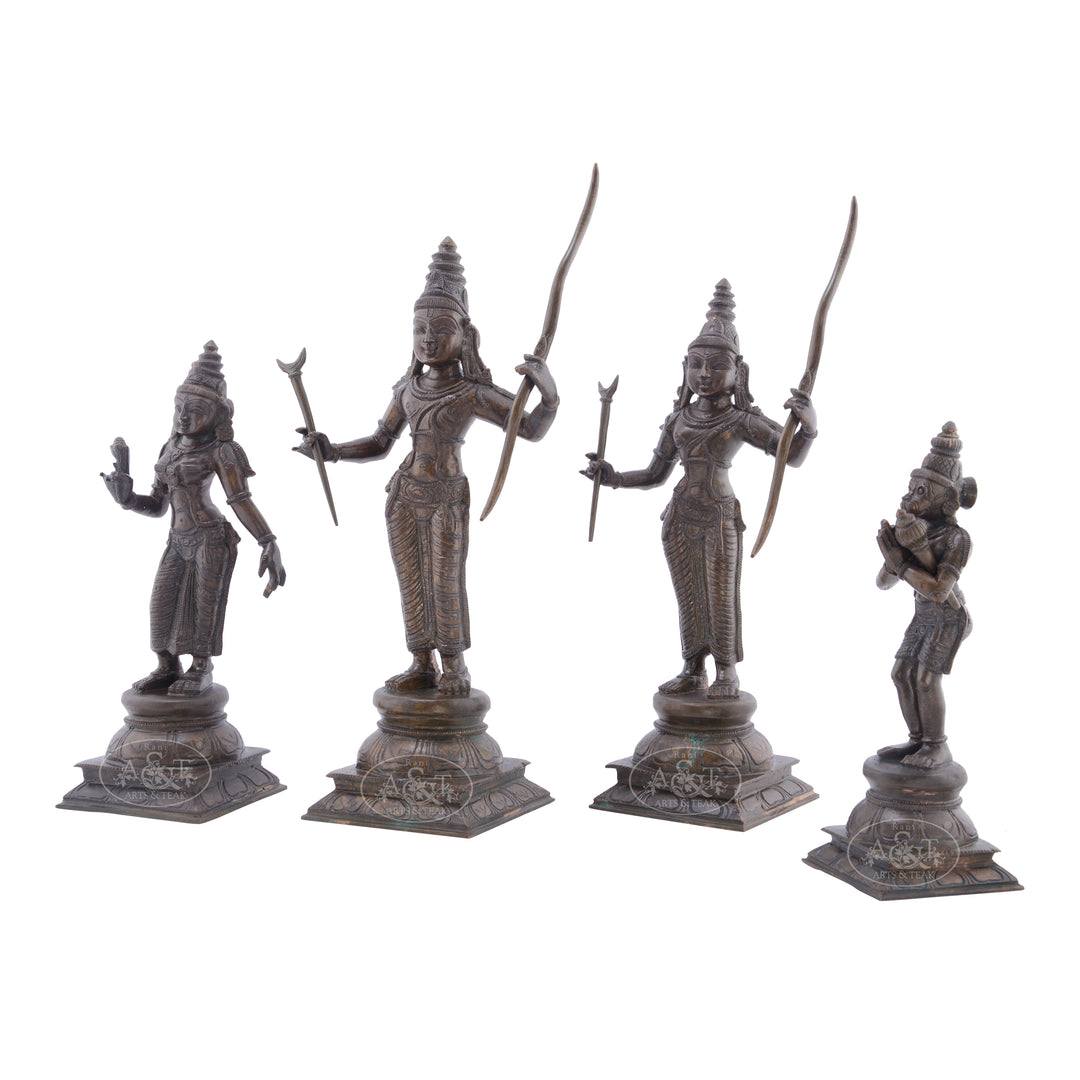 Bronze Ram Darbar Set ( Set of 4 Pieces )