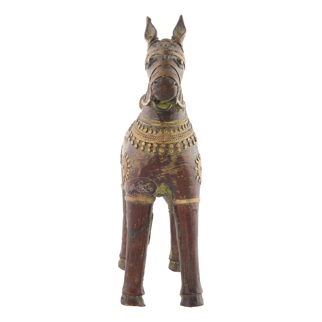 Bronze Tribal Horse (Dokra)- Rani Arts & Teak – RANI ARTS & TEAK