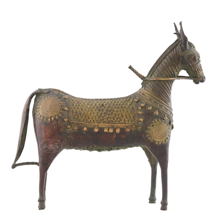 Brass Tribal Horse (Dokra)