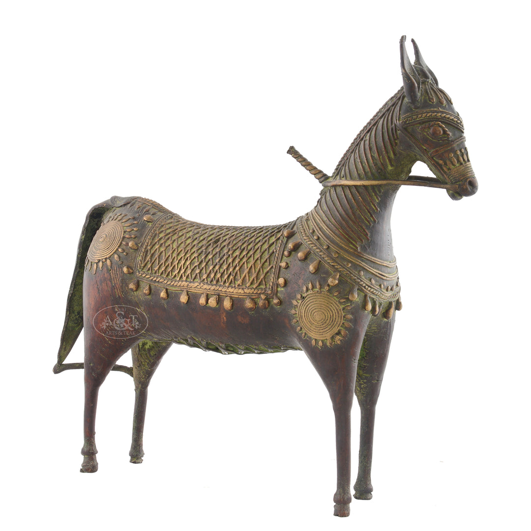 Brass Tribal Horse (Dokra)
