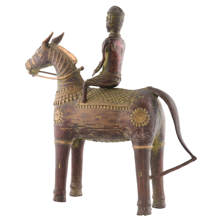 Bronze Tribal Horse Rider (Dokra)
