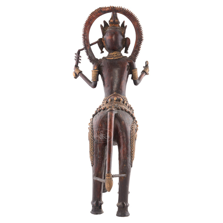 Bronze Tribal Kamadhenu (Dokra)