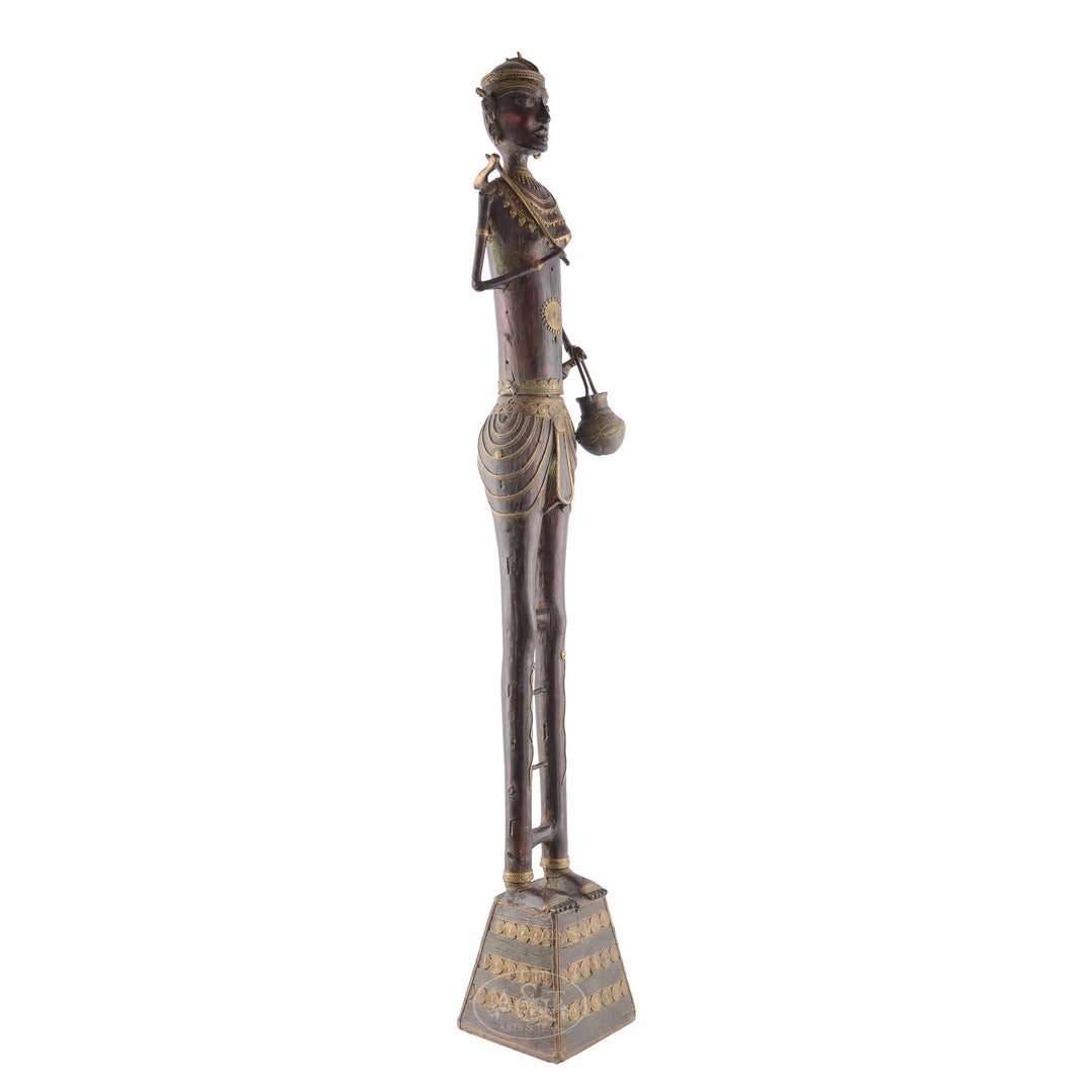 Bronze Tribal Couple (Dokra) - Rani Arts & Teak – RANI ARTS & TEAK