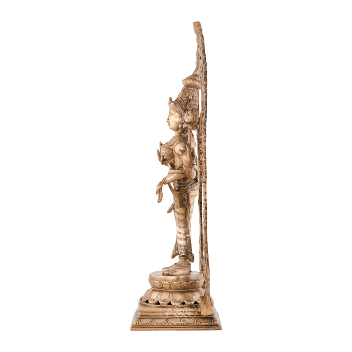 Brass Lakshmi with Prabhavali
