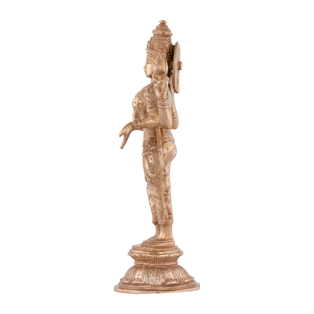 Brass Standing Lakshmi
