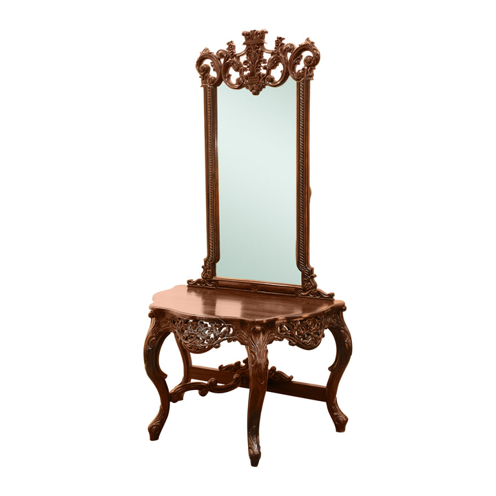 Rosewood Console with Mirror