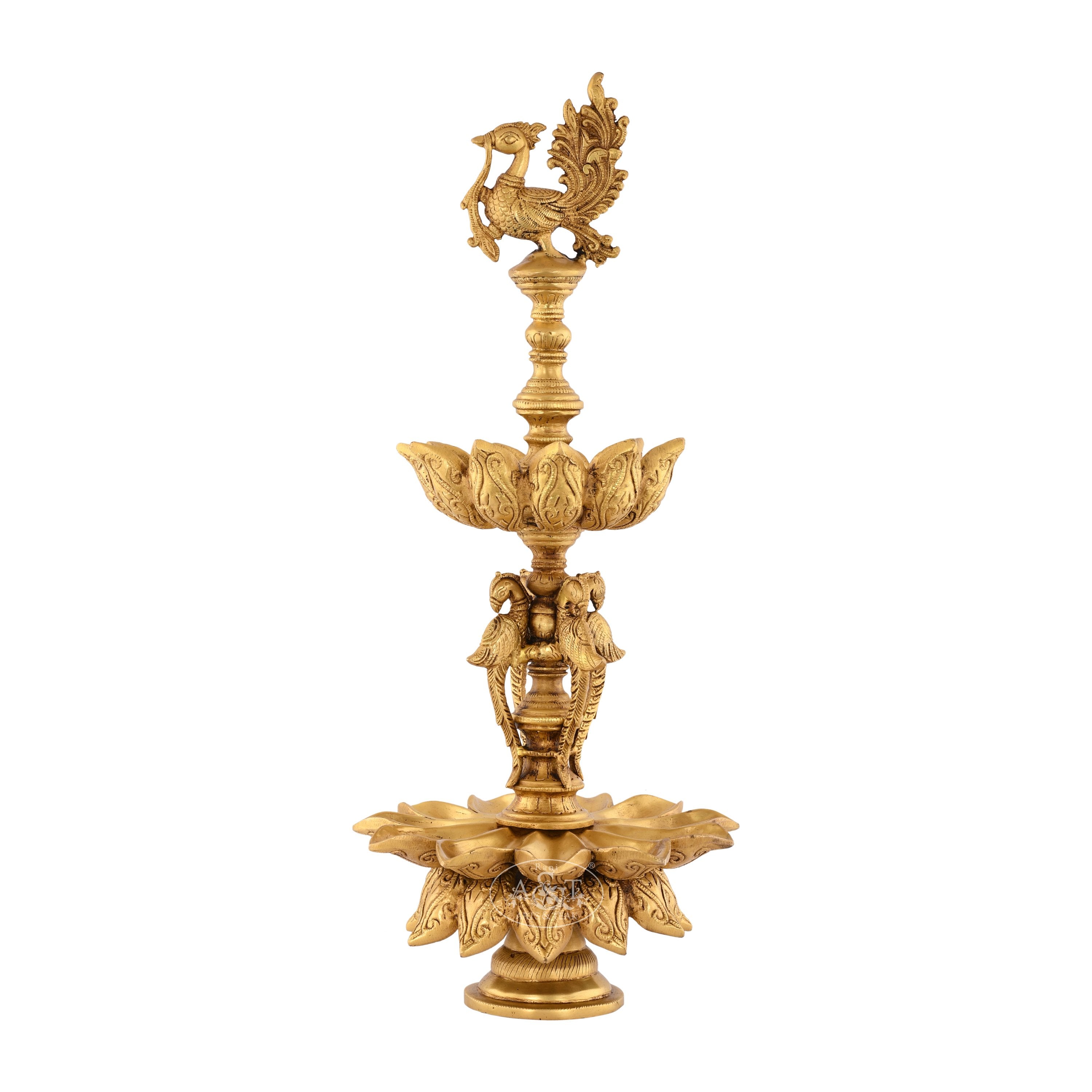 Brass Hamsa on Lotus Lamp – RANI ARTS & TEAK