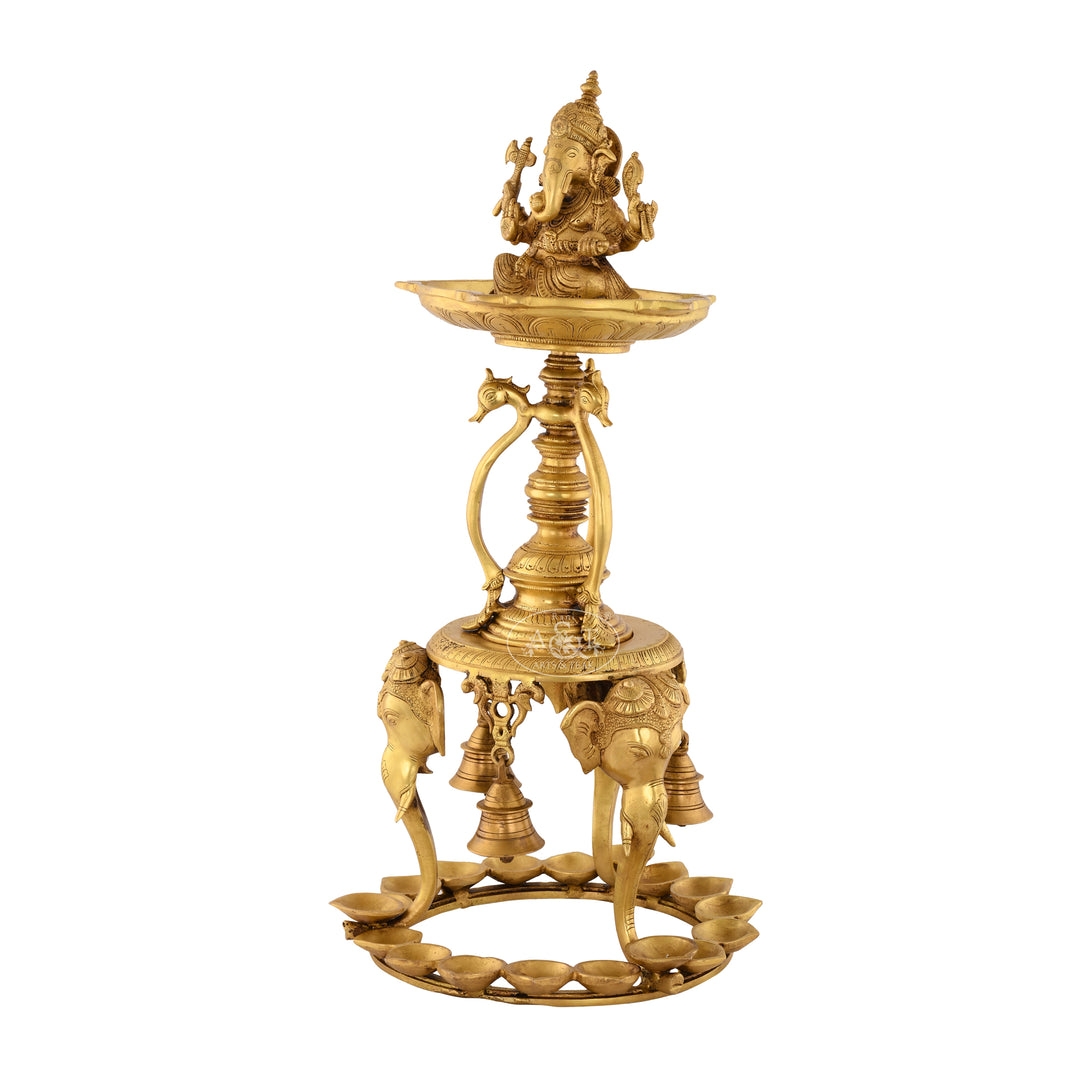 Brass Ganesh Lamp