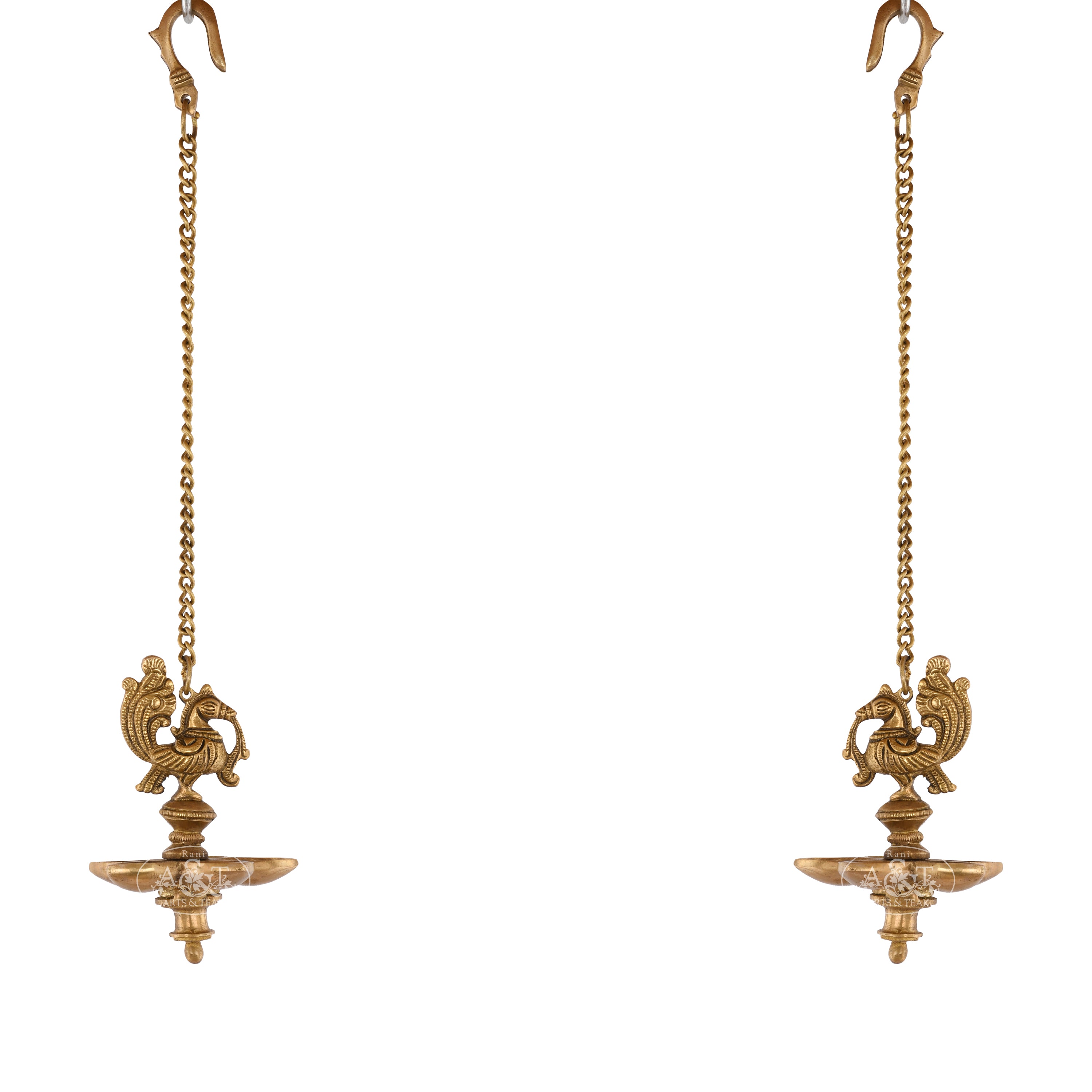 Brass Hanging Hamsa Lamp (Pair) – RANI ARTS & TEAK