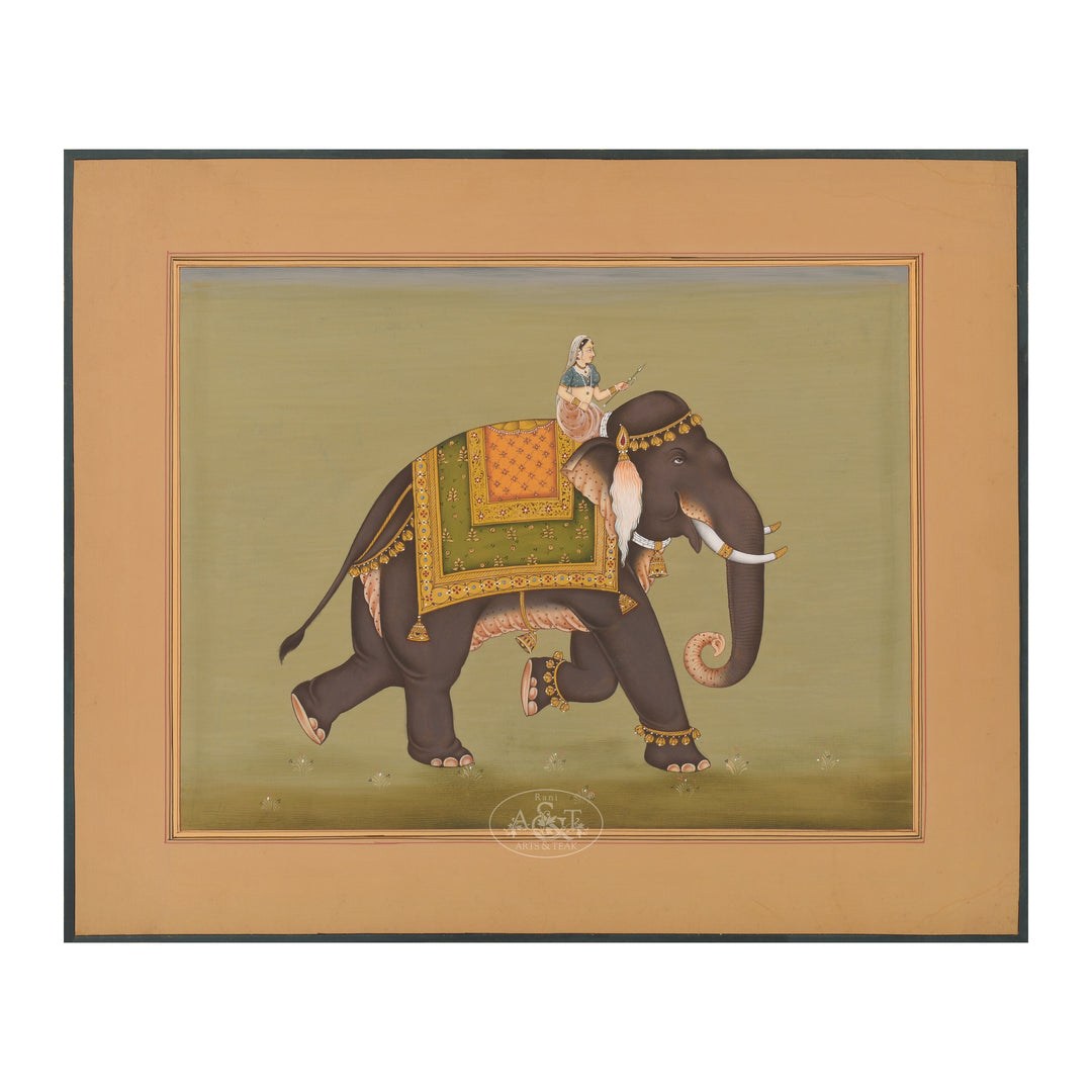 Royal Lady Riding on an Elephant