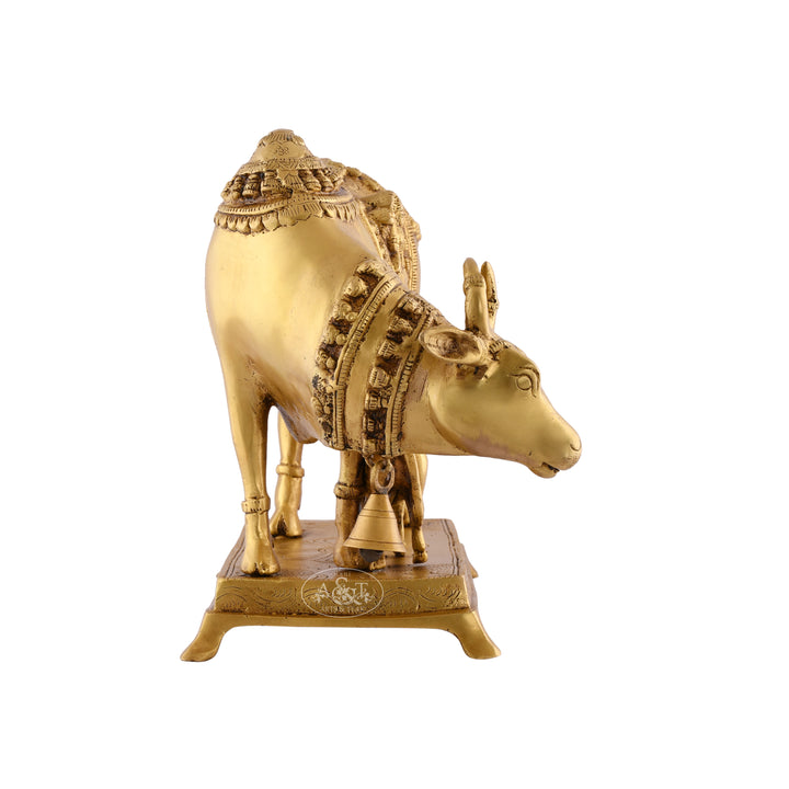 Brass Kamadenu with calf