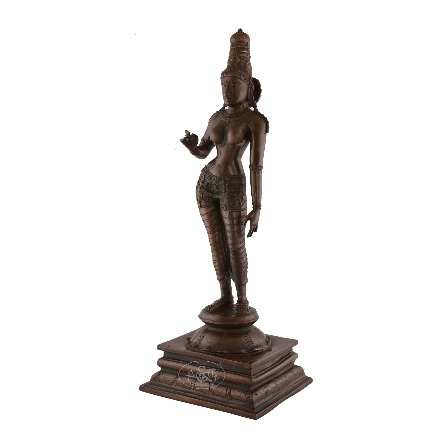Parvati Rani Parvati brass statue - Rani Arts & Teak – RANI ARTS & TEAK