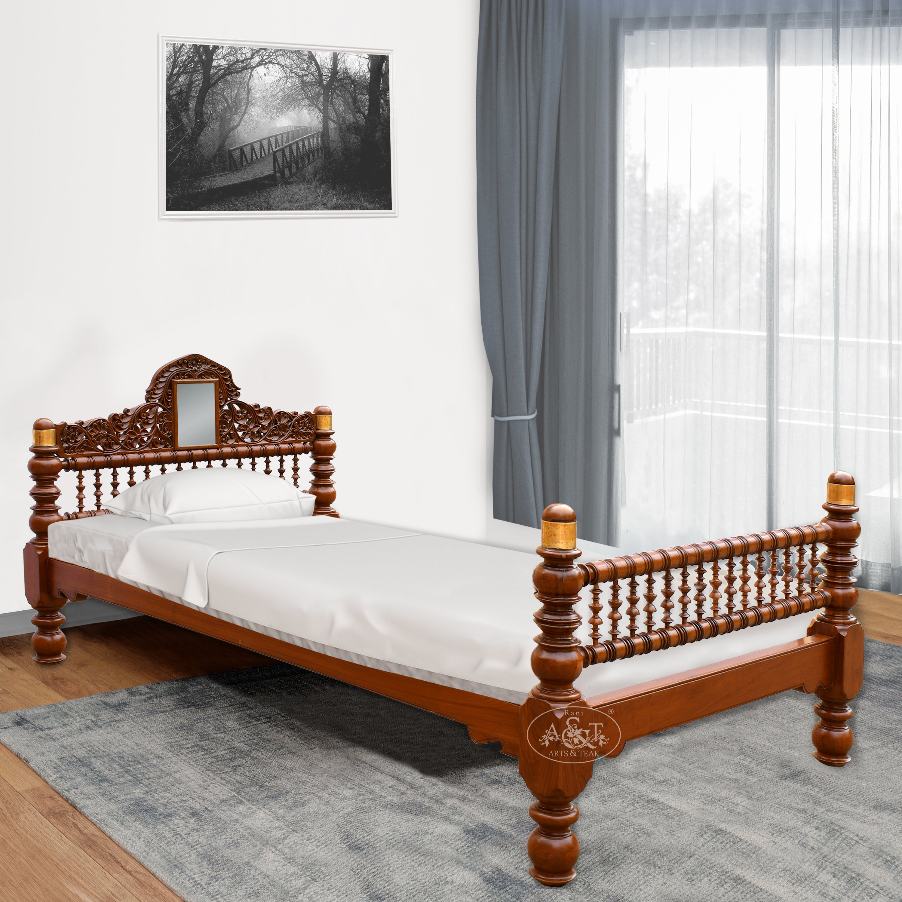 Antique teak deals wood bed