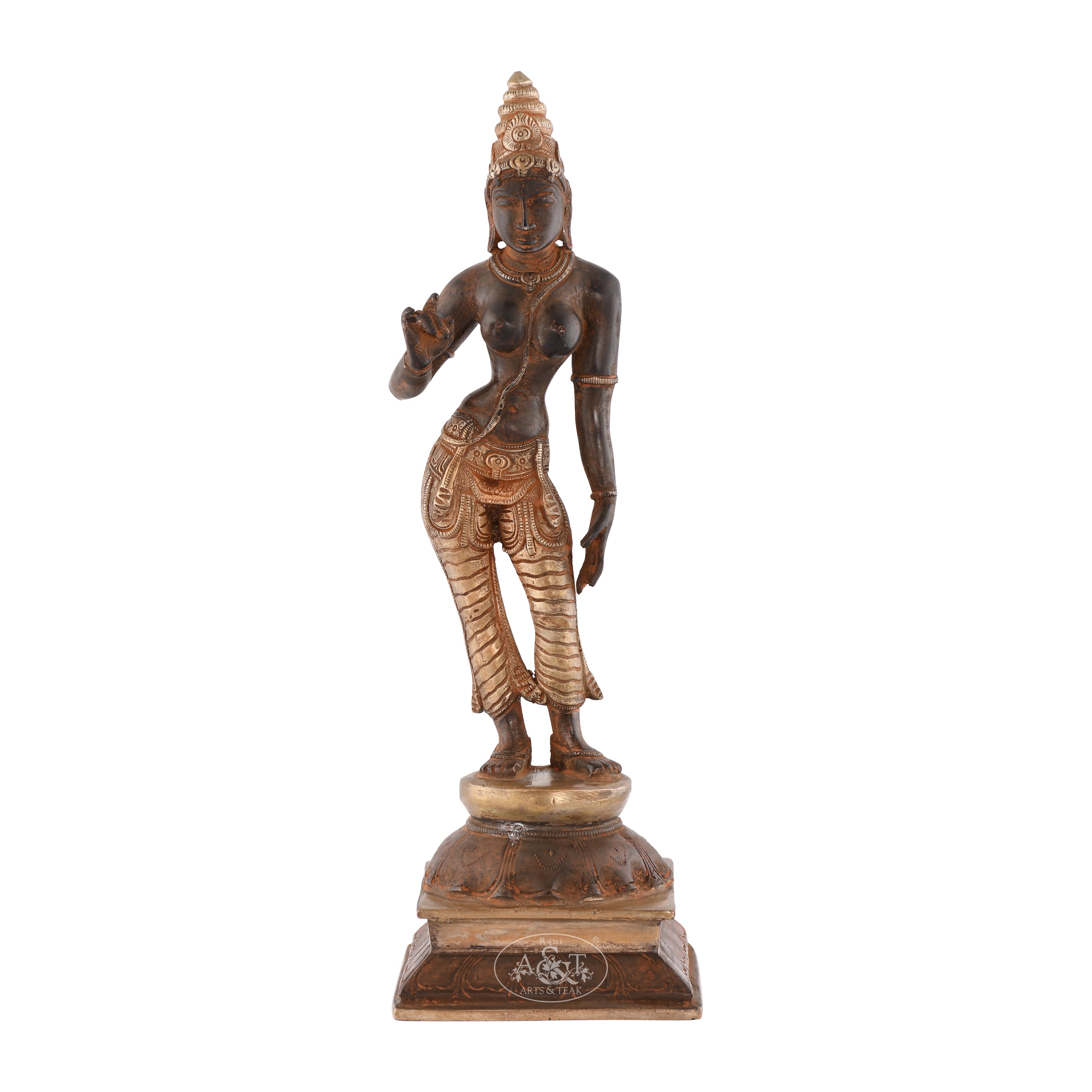 Parvati Rani Brass Parvati statue- Rani Arts & Teak – RANI ARTS & TEAK