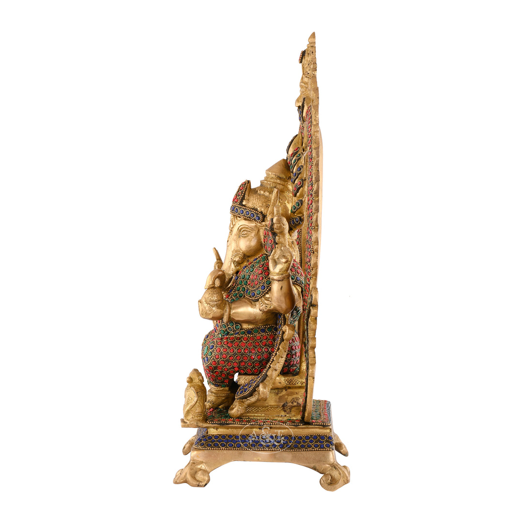 Seated Ganesh with Prabhavali