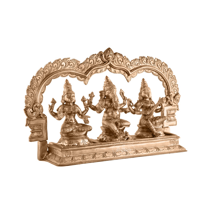 Ganesh, Lakshmi & Saraswati with Prabhavali