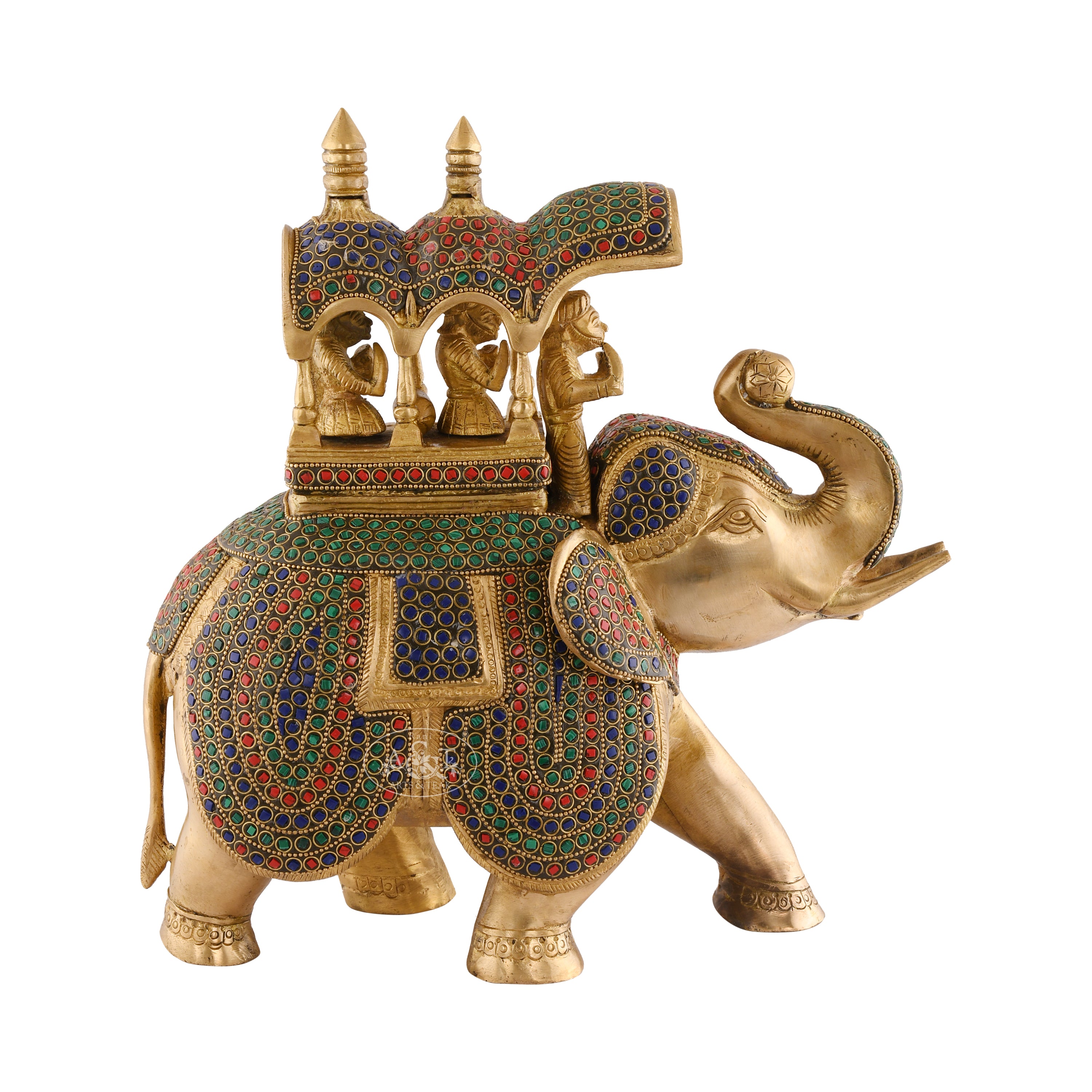 アンリ人形 ANRI 木彫彩色 “Riding the elephant” アンリ人形 ANRI 木彫彩色 “Riding the elephant”