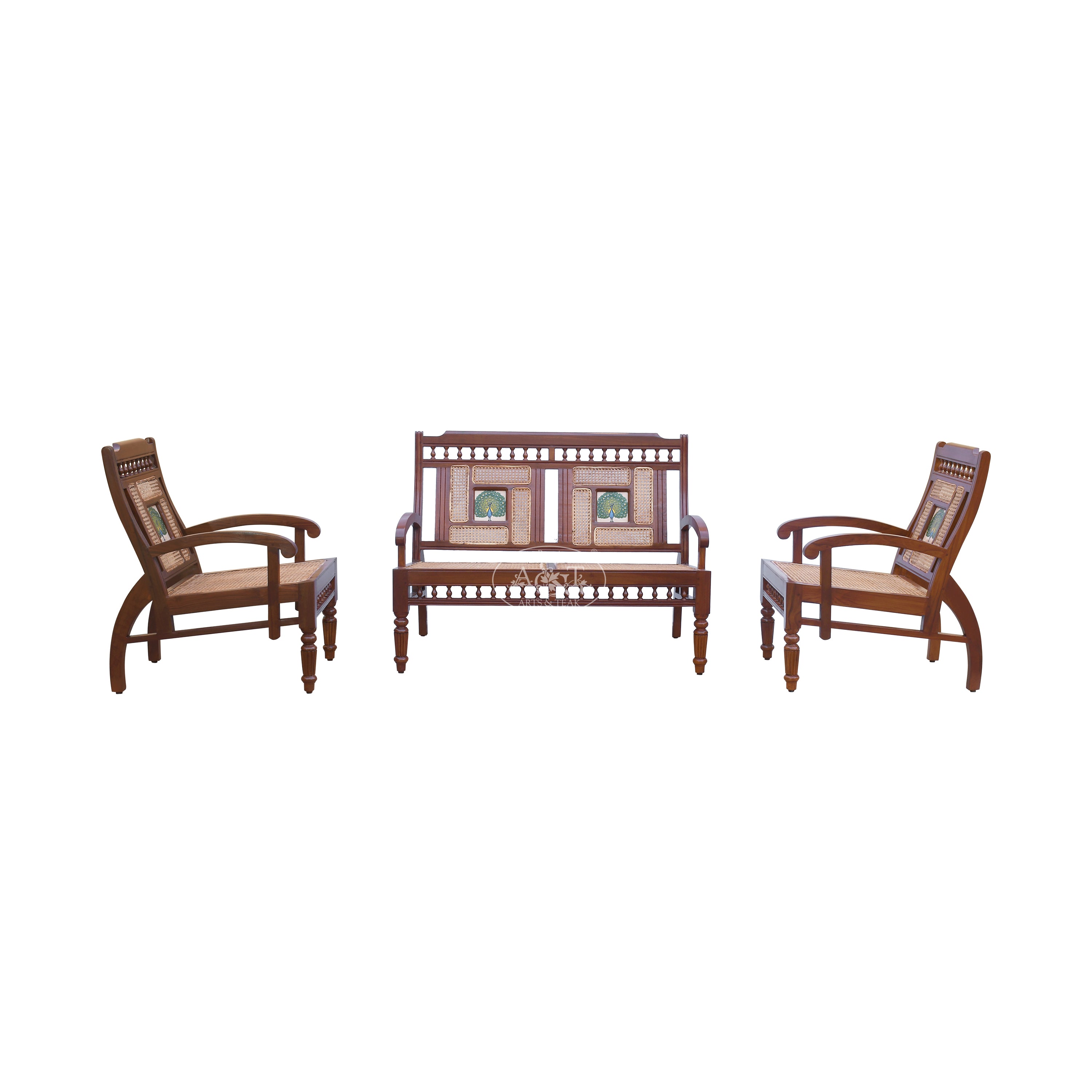 Teakwood Cane Woven Sofa - Rani Arts & Teak – RANI ARTS & TEAK