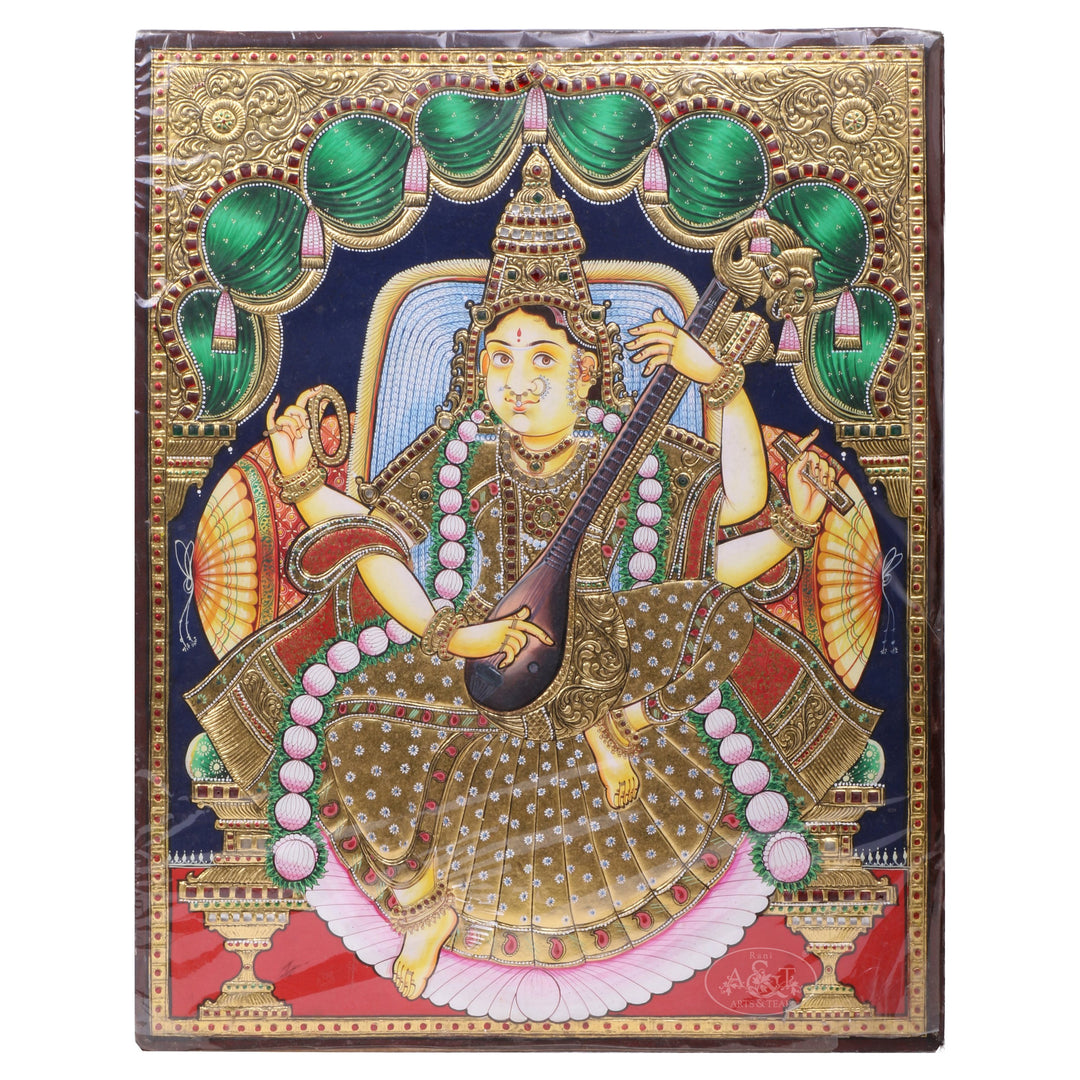 Tanjore Painting Saraswathi