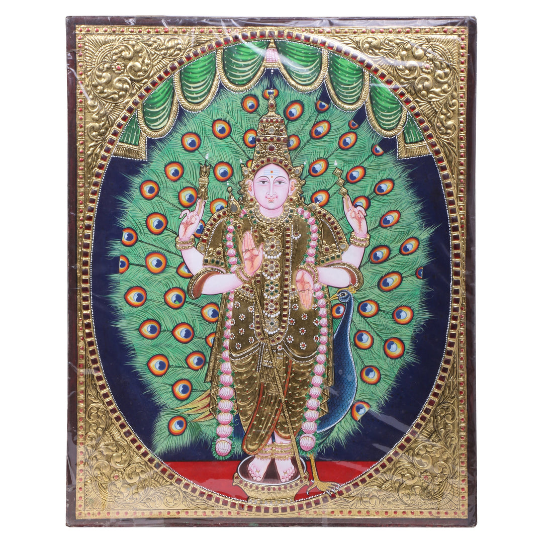 Tanjore Painting - Karthikeya