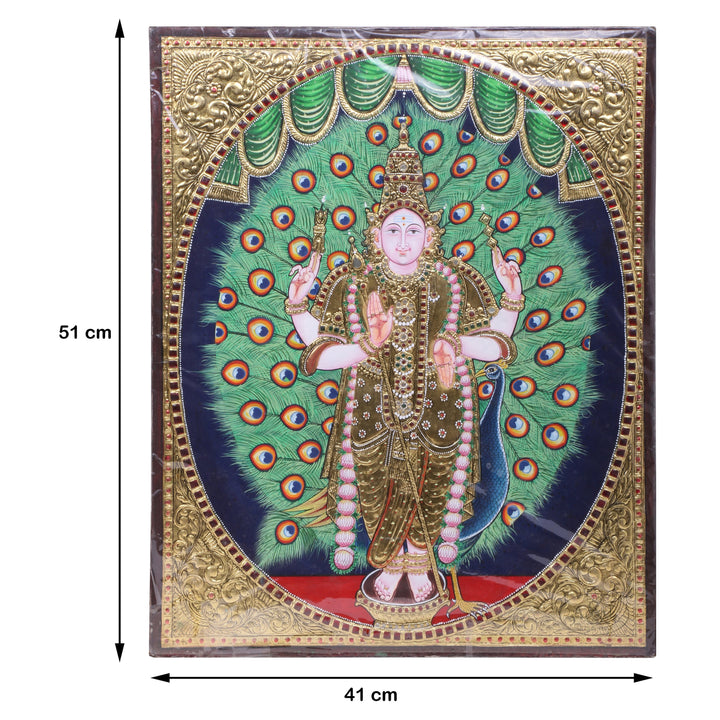Tanjore Painting - Karthikeya