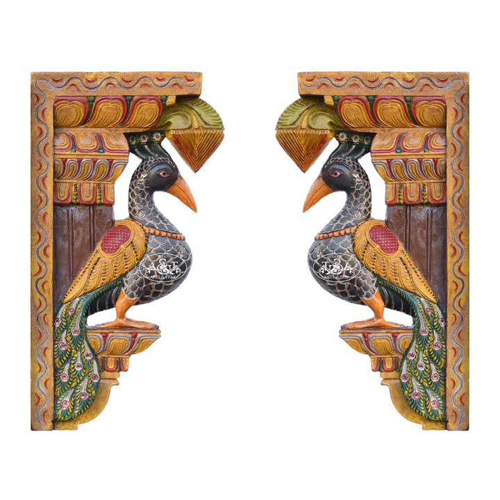 Peacock Wall Brackets (Pair)