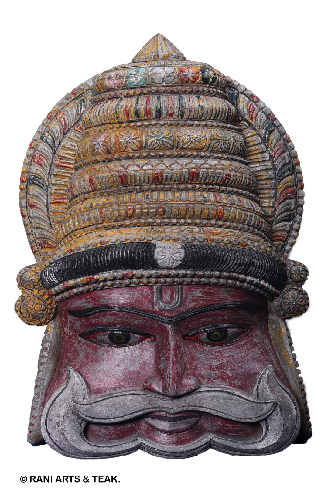 Wooden Kathakali Mask Wall Mounting