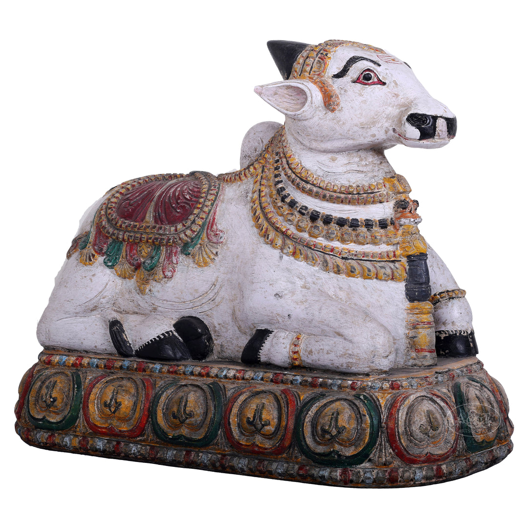 Wooden Seated Nandhi