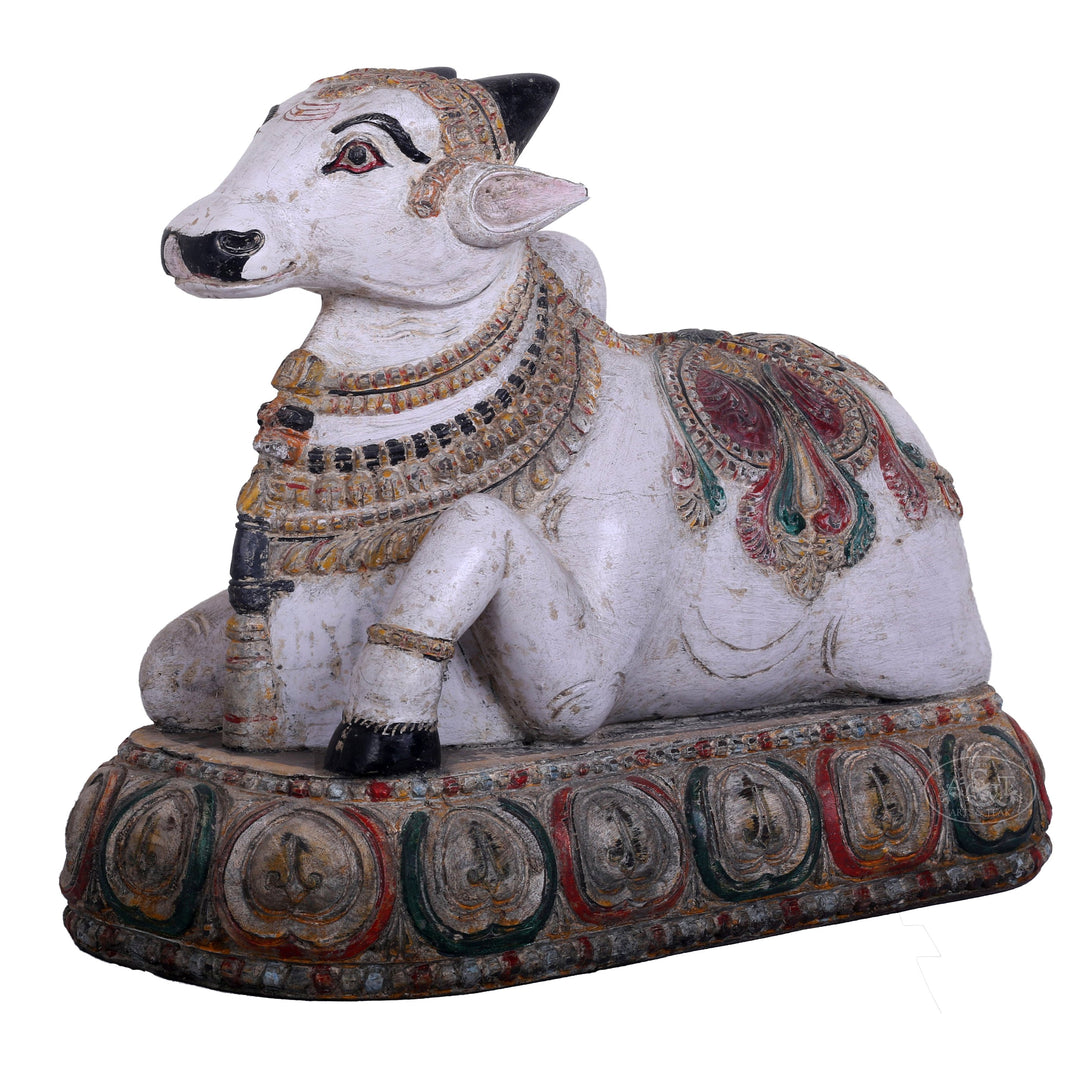 Wooden Seated Nandhi